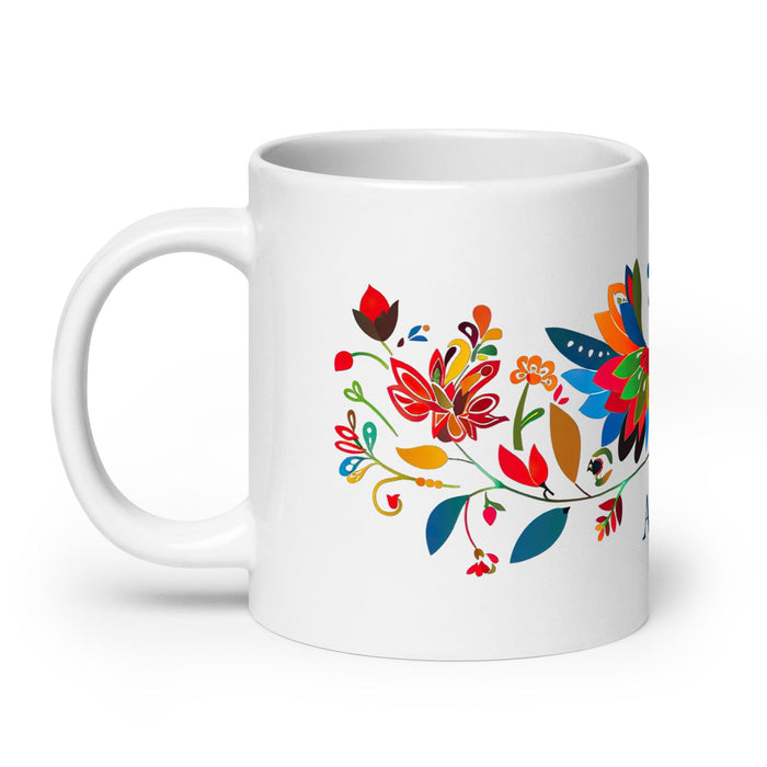 Aitana Exclusive Name Art Piece Home Office Work Coffee Mug Mexican Spanish Pride Gift Cup One-Of-A-Kind Calligraphy White Glossy Mug | A4 Mexicada