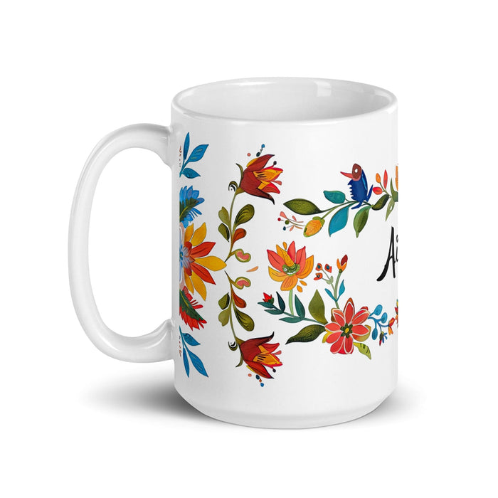 Aitana Exclusive Name Art Piece Home Office Work Coffee Mug Mexican Spanish Pride Gift Cup One-Of-A-Kind Calligraphy White Glossy Mug | A40 Mexicada