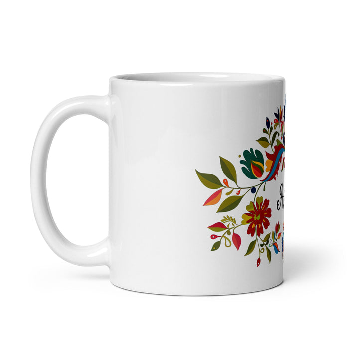 Aitana Exclusive Name Art Piece Home Office Work Coffee Mug Mexican Spanish Pride Gift Cup One - Of - A - Kind Calligraphy White Glossy Mug | A6 - Mexicada