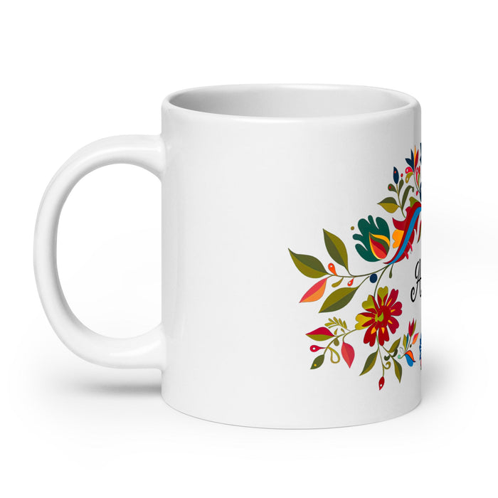 Aitana Exclusive Name Art Piece Home Office Work Coffee Mug Mexican Spanish Pride Gift Cup One - Of - A - Kind Calligraphy White Glossy Mug | A6 - Mexicada