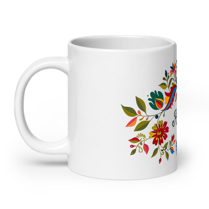 Aitana Exclusive Name Art Piece Home Office Work Coffee Mug Mexican Spanish Pride Gift Cup One-Of-A-Kind Calligraphy White Glossy Mug | A6 Mexicada