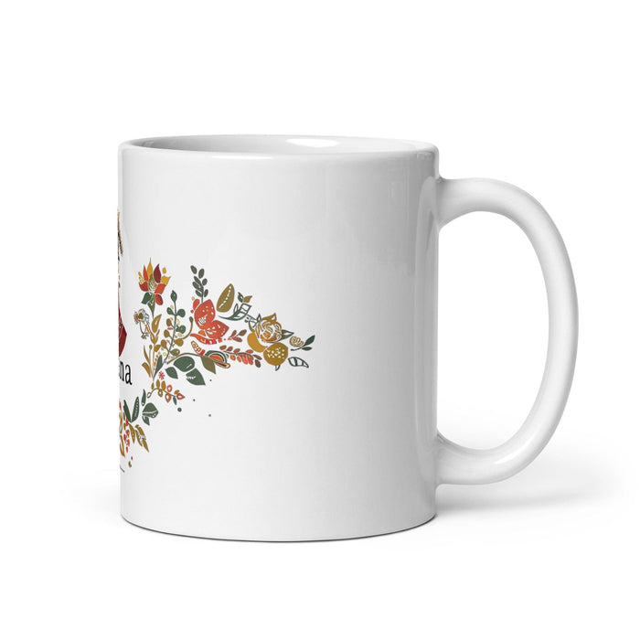 Aitana Exclusive Name Art Piece Home Office Work Coffee Mug Mexican Spanish Pride Gift Cup One-Of-A-Kind Calligraphy White Glossy Mug | A7 Mexicada 11 oz