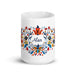 Alan Exclusive Name Art Piece Home Office Work Coffee Mug Mexican Spanish Pride Gift Cup One - Of - A - Kind Calligraphy White Glossy Mug | A2 - Mexicada