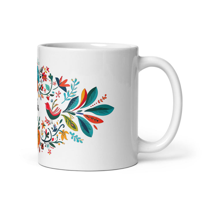 Alba Exclusive Name Art Piece Home Office Work Coffee Mug Mexican Spanish Pride Gift Cup One - Of - A - Kind Calligraphy White Glossy Mug | A1 - Mexicada