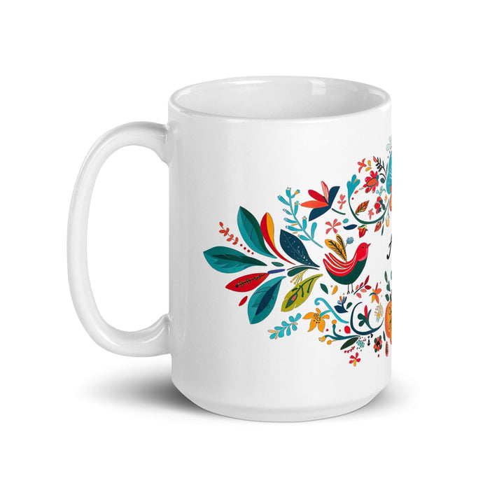 Alba Exclusive Name Art Piece Home Office Work Coffee Mug Mexican Spanish Pride Gift Cup One-Of-A-Kind Calligraphy White Glossy Mug | A1 Mexicada