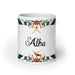 Alba Exclusive Name Art Piece Home Office Work Coffee Mug Mexican Spanish Pride Gift Cup One - Of - A - Kind Calligraphy White Glossy Mug | A10 - Mexicada