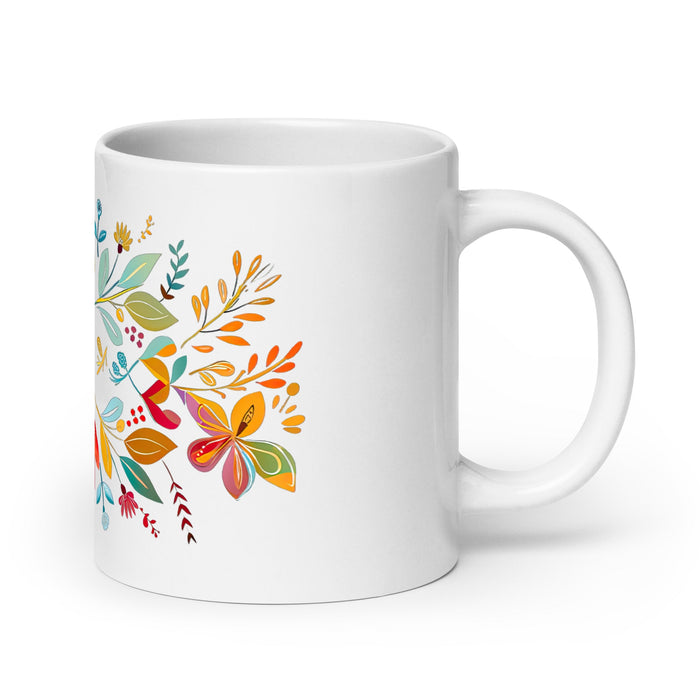 Alba Exclusive Name Art Piece Home Office Work Coffee Mug Mexican Spanish Pride Gift Cup One - Of - A - Kind Calligraphy White Glossy Mug | A18 - Mexicada