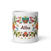 Alba Exclusive Name Art Piece Home Office Work Coffee Mug Mexican Spanish Pride Gift Cup One - Of - A - Kind Calligraphy White Glossy Mug | A20 - Mexicada