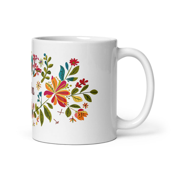 Alba Exclusive Name Art Piece Home Office Work Coffee Mug Mexican Spanish Pride Gift Cup One-Of-A-Kind Calligraphy White Glossy Mug | A20 Mexicada 11 oz