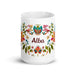 Alba Exclusive Name Art Piece Home Office Work Coffee Mug Mexican Spanish Pride Gift Cup One-Of-A-Kind Calligraphy White Glossy Mug | A20 Mexicada