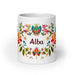 Alba Exclusive Name Art Piece Home Office Work Coffee Mug Mexican Spanish Pride Gift Cup One-Of-A-Kind Calligraphy White Glossy Mug | A20 Mexicada