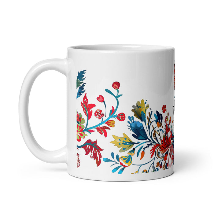 Alba Exclusive Name Art Piece Home Office Work Coffee Mug Mexican Spanish Pride Gift Cup One - Of - A - Kind Calligraphy White Glossy Mug | A22 - Mexicada