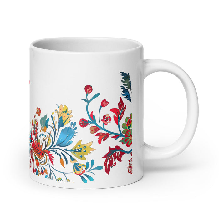 Alba Exclusive Name Art Piece Home Office Work Coffee Mug Mexican Spanish Pride Gift Cup One - Of - A - Kind Calligraphy White Glossy Mug | A22 - Mexicada