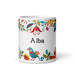 Alba Exclusive Name Art Piece Home Office Work Coffee Mug Mexican Spanish Pride Gift Cup One - Of - A - Kind Calligraphy White Glossy Mug | A26 - Mexicada