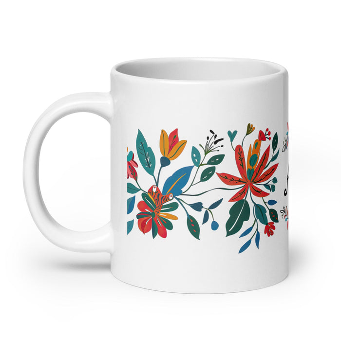 Alba Exclusive Name Art Piece Home Office Work Coffee Mug Mexican Spanish Pride Gift Cup One - Of - A - Kind Calligraphy White Glossy Mug | A28 - Mexicada