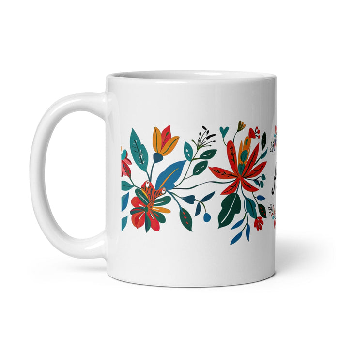 Alba Exclusive Name Art Piece Home Office Work Coffee Mug Mexican Spanish Pride Gift Cup One-Of-A-Kind Calligraphy White Glossy Mug | A28 Mexicada