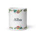 Alba Exclusive Name Art Piece Home Office Work Coffee Mug Mexican Spanish Pride Gift Cup One-Of-A-Kind Calligraphy White Glossy Mug | A7 Mexicada