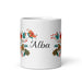 Alba Exclusive Name Art Piece Home Office Work Coffee Mug Mexican Spanish Pride Gift Cup One - Of - A - Kind Calligraphy White Glossy Mug | A8 - Mexicada