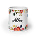 Alba Exclusive Name Art Piece Home Office Work Coffee Mug Mexican Spanish Pride Gift Cup One - Of - A - Kind Calligraphy White Glossy Mug | A9 - Mexicada