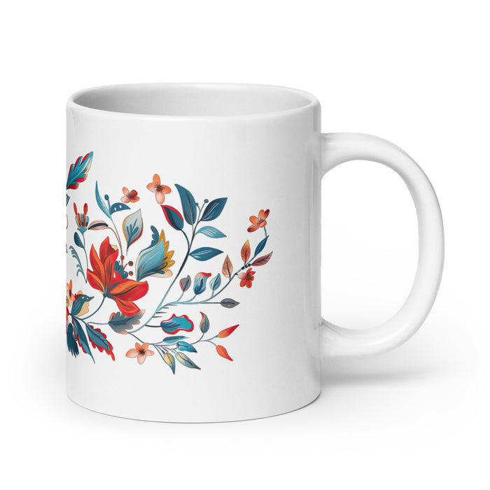 Alejandra Exclusive Name Art Piece Home Office Work Coffee Mug Mexican Spanish Pride Gift Cup One - Of - A - Kind Calligraphy White Glossy Mug | A1 - Mexicada