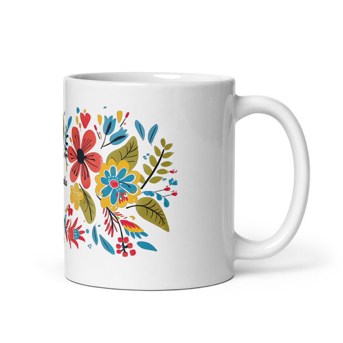 Alejandra Exclusive Name Art Piece Home Office Work Coffee Mug Mexican Spanish Pride Gift Cup One - Of - A - Kind Calligraphy White Glossy Mug | A12 - Mexicada