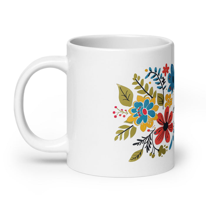 Alejandra Exclusive Name Art Piece Home Office Work Coffee Mug Mexican Spanish Pride Gift Cup One - Of - A - Kind Calligraphy White Glossy Mug | A12 - Mexicada