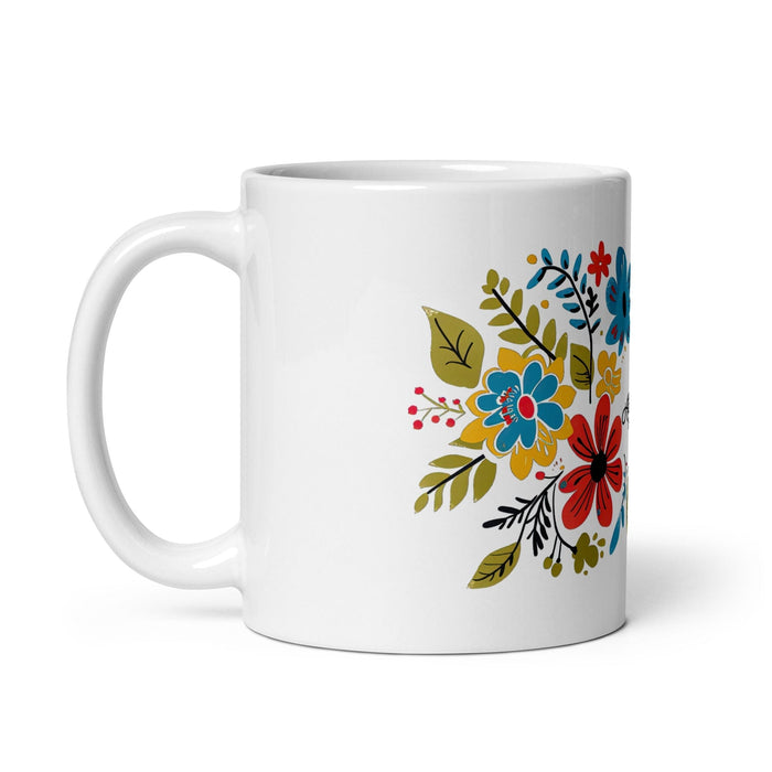 Alejandra Exclusive Name Art Piece Home Office Work Coffee Mug Mexican Spanish Pride Gift Cup One-Of-A-Kind Calligraphy White Glossy Mug | A12 Mexicada