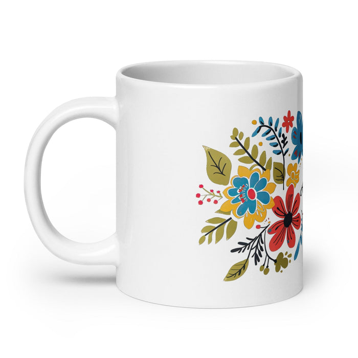 Alejandra Exclusive Name Art Piece Home Office Work Coffee Mug Mexican Spanish Pride Gift Cup One-Of-A-Kind Calligraphy White Glossy Mug | A12 Mexicada