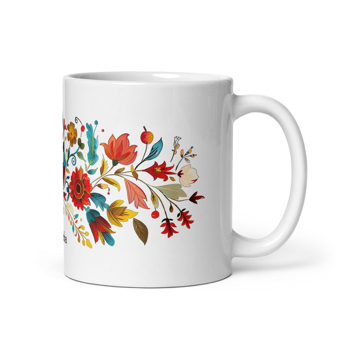 Alejandra Exclusive Name Art Piece Home Office Work Coffee Mug Mexican Spanish Pride Gift Cup One - Of - A - Kind Calligraphy White Glossy Mug | A18 - Mexicada