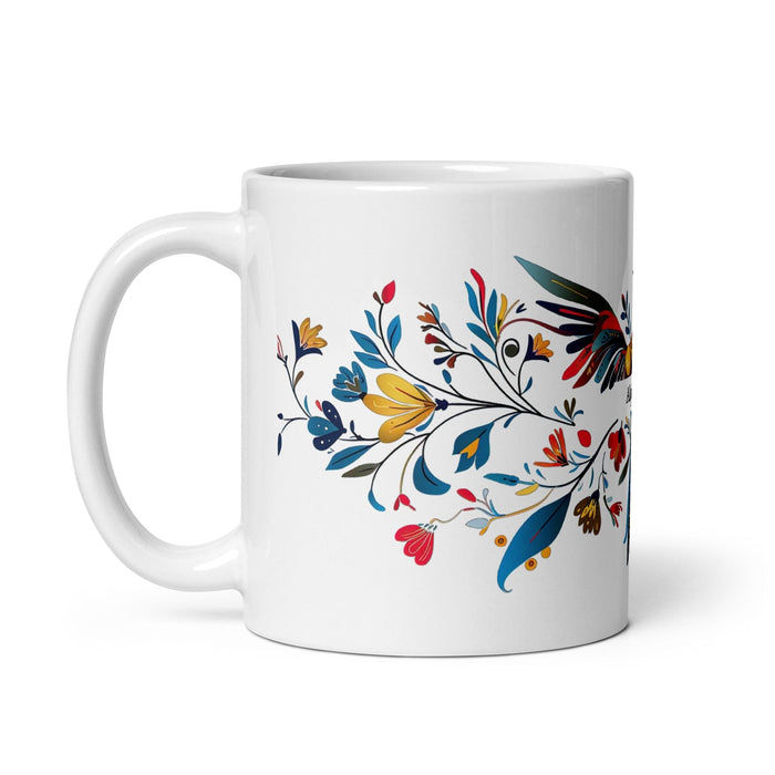 Alejandra Exclusive Name Art Piece Home Office Work Coffee Mug Mexican Spanish Pride Gift Cup One-Of-A-Kind Calligraphy White Glossy Mug | A2 Mexicada