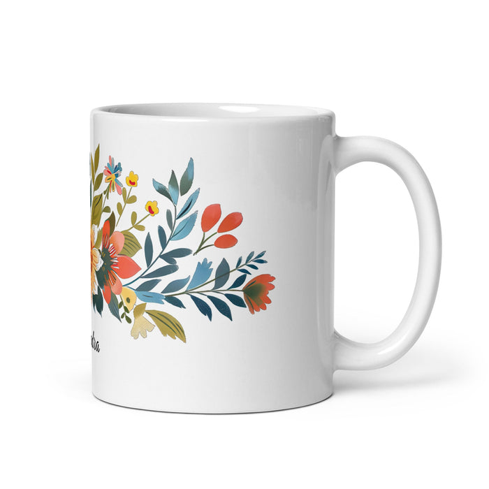 Alejandra Exclusive Name Art Piece Home Office Work Coffee Mug Mexican Spanish Pride Gift Cup One - Of - A - Kind Calligraphy White Glossy Mug | A5 - Mexicada