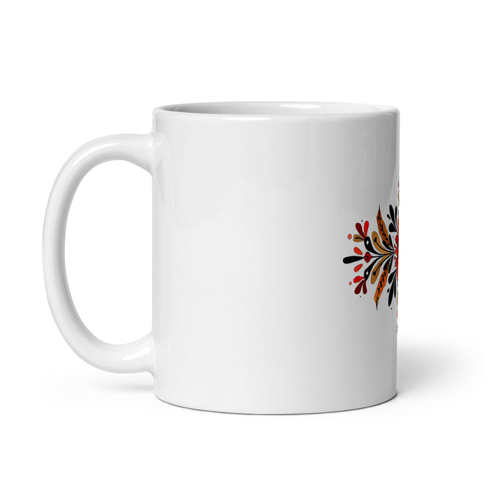 Alejandra Exclusive Name Art Piece Home Office Work Coffee Mug Mexican Spanish Pride Gift Cup One - Of - A - Kind Calligraphy White Glossy Mug | A8 - Mexicada