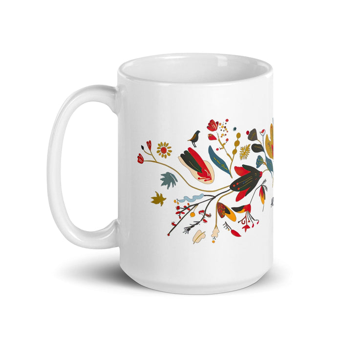 Alejandro Exclusive Name Art Piece Home Office Work Coffee Mug Mexican Spanish Pride Gift Cup One-Of-A-Kind Calligraphy White Glossy Mug | A1 Mexicada