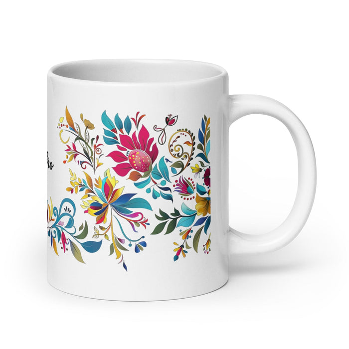 Alejandro Exclusive Name Art Piece Home Office Work Coffee Mug Mexican Spanish Pride Gift Cup One-Of-A-Kind Calligraphy White Glossy Mug | A11 Mexicada 20 oz