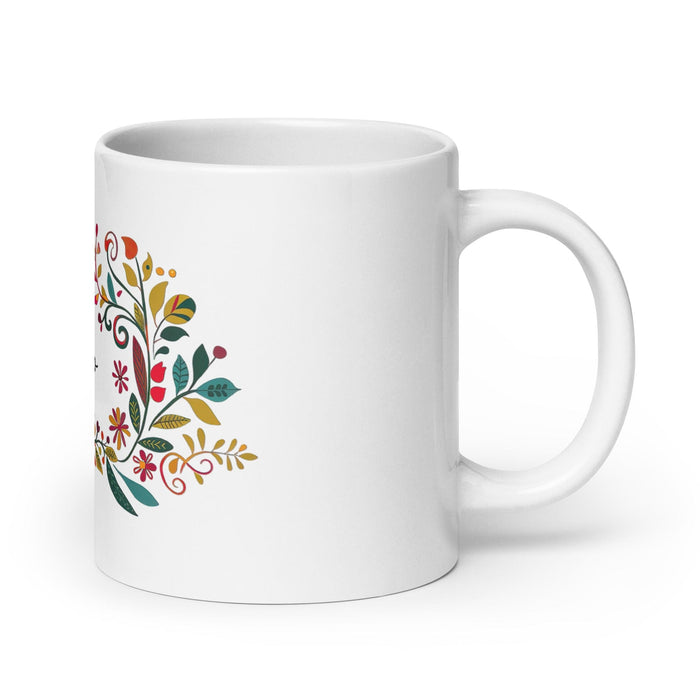 Alejandro Exclusive Name Art Piece Home Office Work Coffee Mug Mexican Spanish Pride Gift Cup One-Of-A-Kind Calligraphy White Glossy Mug | A12 Mexicada 20 oz