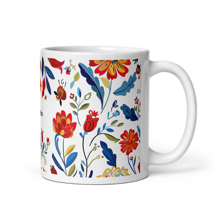 Alejandro Exclusive Name Art Piece Home Office Work Coffee Mug Mexican Spanish Pride Gift Cup One - Of - A - Kind Calligraphy White Glossy Mug | A14 - Mexicada