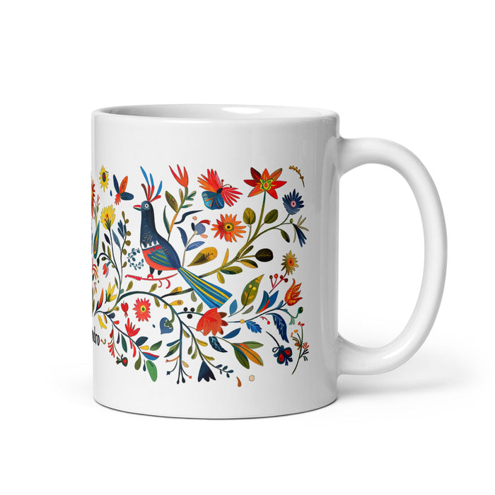 Alejandro Exclusive Name Art Piece Home Office Work Coffee Mug Mexican Spanish Pride Gift Cup One - Of - A - Kind Calligraphy White Glossy Mug | A18 - Mexicada