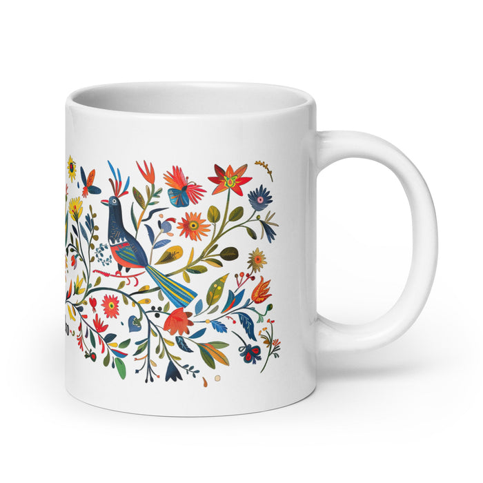 Alejandro Exclusive Name Art Piece Home Office Work Coffee Mug Mexican Spanish Pride Gift Cup One - Of - A - Kind Calligraphy White Glossy Mug | A18 - Mexicada