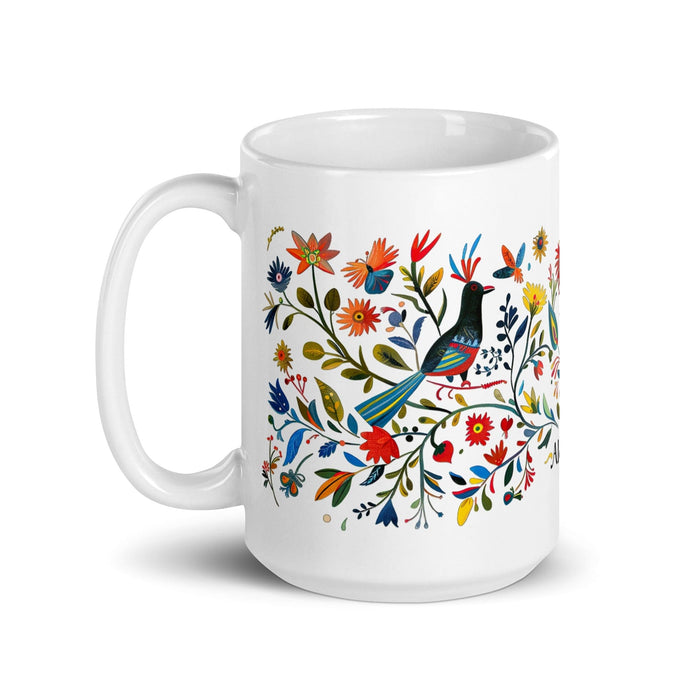 Alejandro Exclusive Name Art Piece Home Office Work Coffee Mug Mexican Spanish Pride Gift Cup One-Of-A-Kind Calligraphy White Glossy Mug | A18 Mexicada