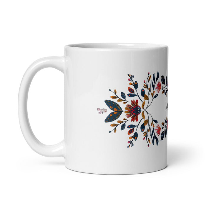 Alejandro Exclusive Name Art Piece Home Office Work Coffee Mug Mexican Spanish Pride Gift Cup One - Of - A - Kind Calligraphy White Glossy Mug | A2 - Mexicada