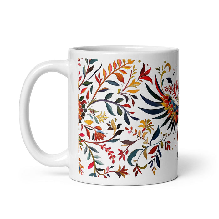 Alejandro Exclusive Name Art Piece Home Office Work Coffee Mug Mexican Spanish Pride Gift Cup One-Of-A-Kind Calligraphy White Glossy Mug | A3 Mexicada