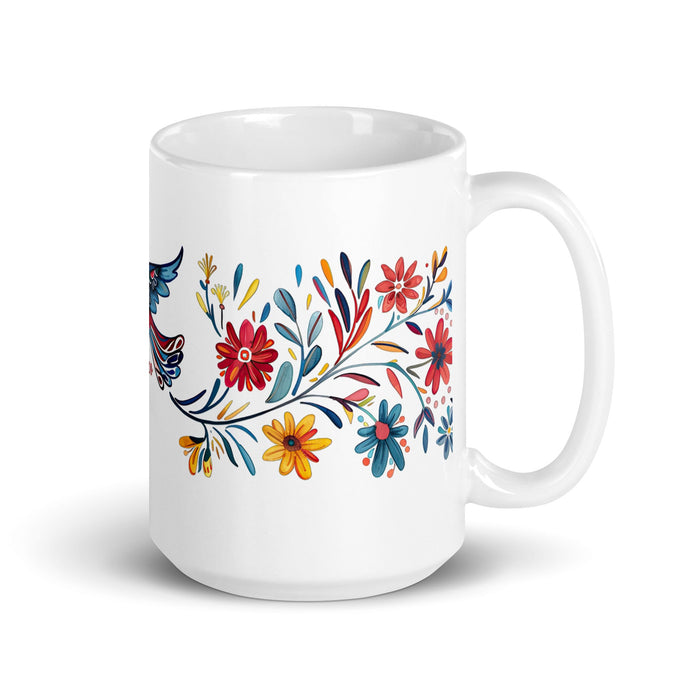 Alejandro Exclusive Name Art Piece Home Office Work Coffee Mug Mexican Spanish Pride Gift Cup One - Of - A - Kind Calligraphy White Glossy Mug | A5 - Mexicada