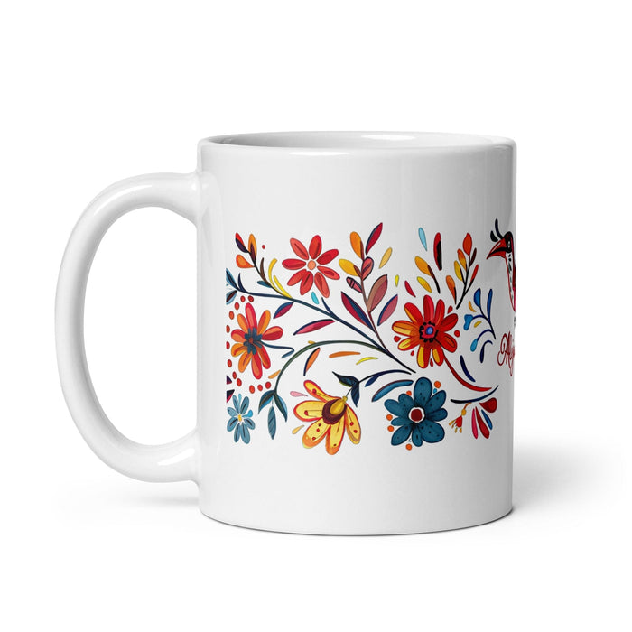 Alejandro Exclusive Name Art Piece Home Office Work Coffee Mug Mexican Spanish Pride Gift Cup One-Of-A-Kind Calligraphy White Glossy Mug | A5 Mexicada