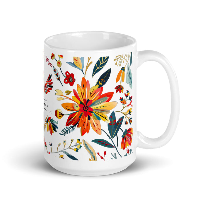 Alejandro Exclusive Name Art Piece Home Office Work Coffee Mug Mexican Spanish Pride Gift Cup One - Of - A - Kind Calligraphy White Glossy Mug | A9 - Mexicada