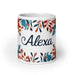 Alexa Exclusive Name Art Piece Home Office Work Coffee Mug Mexican Spanish Pride Gift Cup One-Of-A-Kind Calligraphy White Glossy Mug | A10 Mexicada