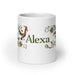 Alexa Exclusive Name Art Piece Home Office Work Coffee Mug Mexican Spanish Pride Gift Cup One - Of - A - Kind Calligraphy White Glossy Mug | A12 - Mexicada