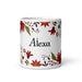 Alexa Exclusive Name Art Piece Home Office Work Coffee Mug Mexican Spanish Pride Gift Cup One - Of - A - Kind Calligraphy White Glossy Mug | A13 - Mexicada