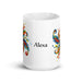 Alexa Exclusive Name Art Piece Home Office Work Coffee Mug Mexican Spanish Pride Gift Cup One-Of-A-Kind Calligraphy White Glossy Mug | A14 Mexicada