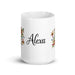 Alexa Exclusive Name Art Piece Home Office Work Coffee Mug Mexican Spanish Pride Gift Cup One-Of-A-Kind Calligraphy White Glossy Mug | A15 Mexicada