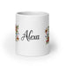 Alexa Exclusive Name Art Piece Home Office Work Coffee Mug Mexican Spanish Pride Gift Cup One-Of-A-Kind Calligraphy White Glossy Mug | A15 Mexicada